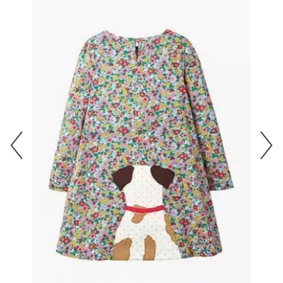 Mini Boden 5-6 years Floral Dress with Dog Design - Picture 2 of 16
